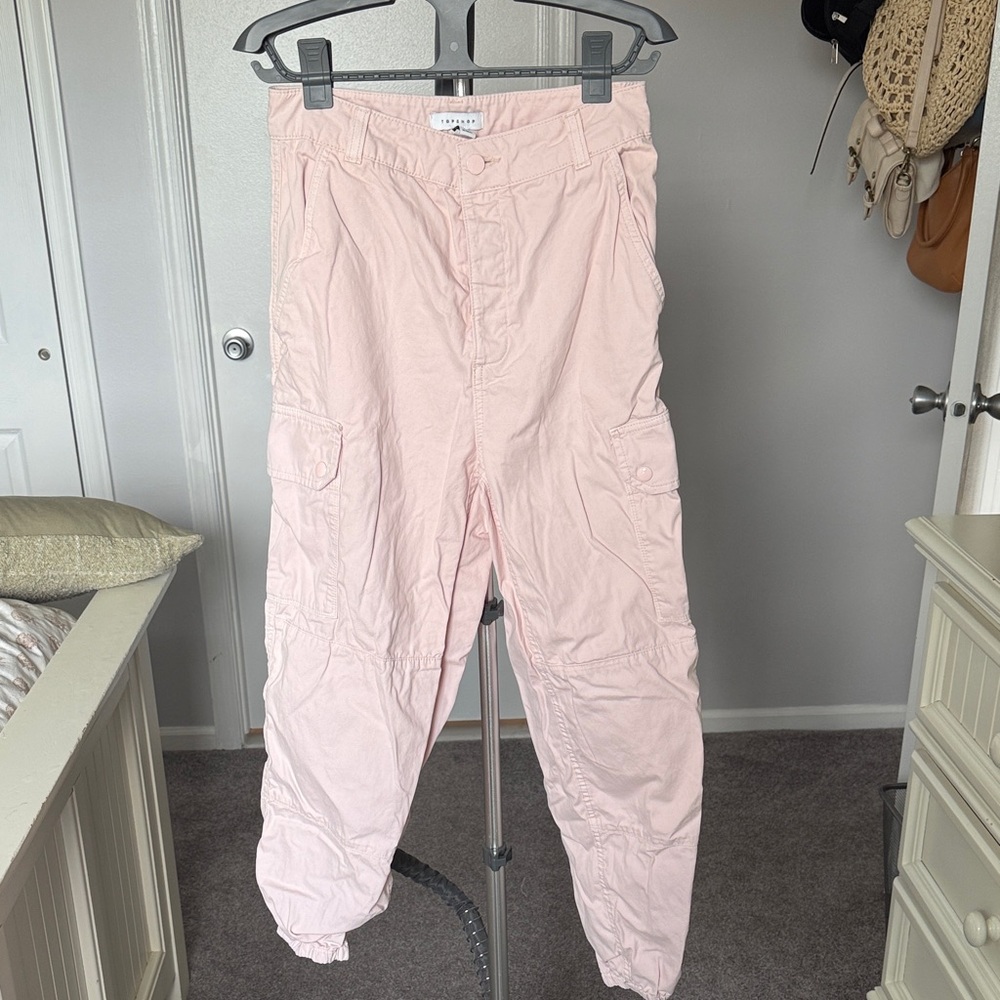 Pink TopShop cargo pants